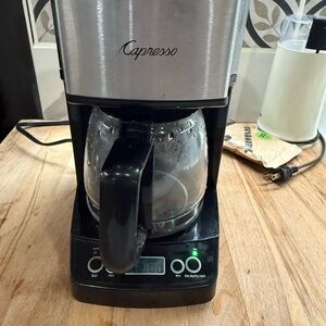 Capresso Black and Silver Coffee Maker mini 5 cups